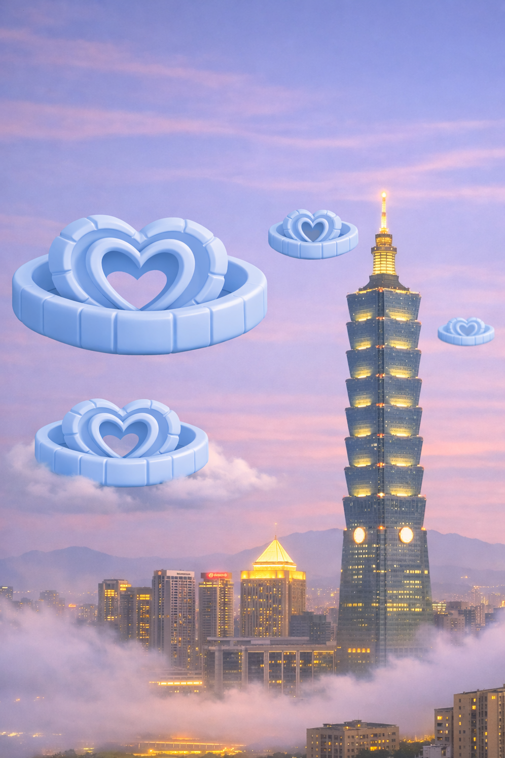 Heart Glue Rings (50 Peices)